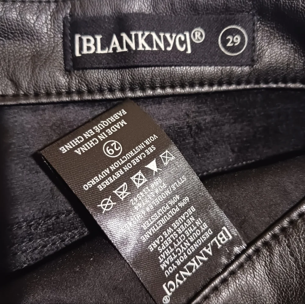 BLANK NYC Faux Vegan Leather Ankle Pants Need You Tonight